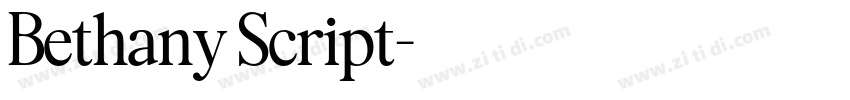 Bethany Script字体转换